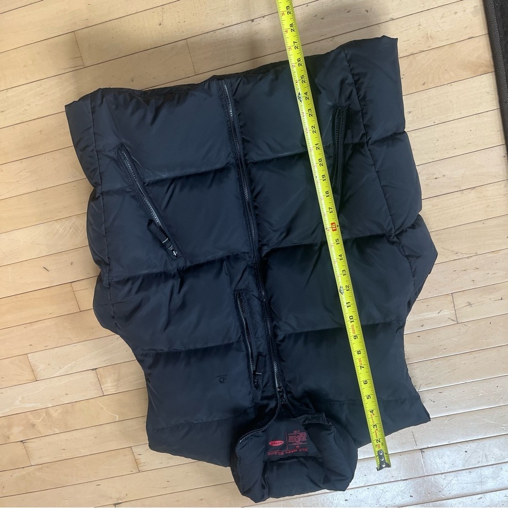 Old Navy Mens Medium Black Down Full Zip Puffer Vest Outdoor Pockets - Picture 9 of 9